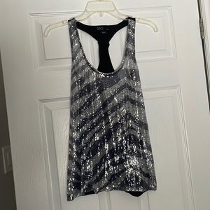 Sequin zebra print shirt